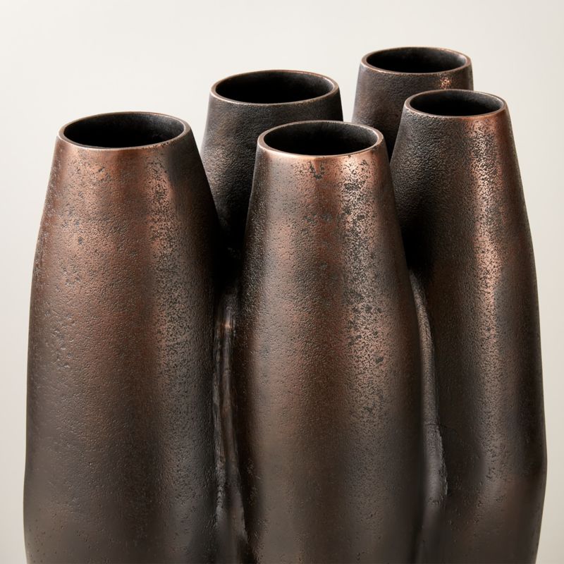 Randa Bronze Blackened Cast Aluminum Vase - image 2 of 3