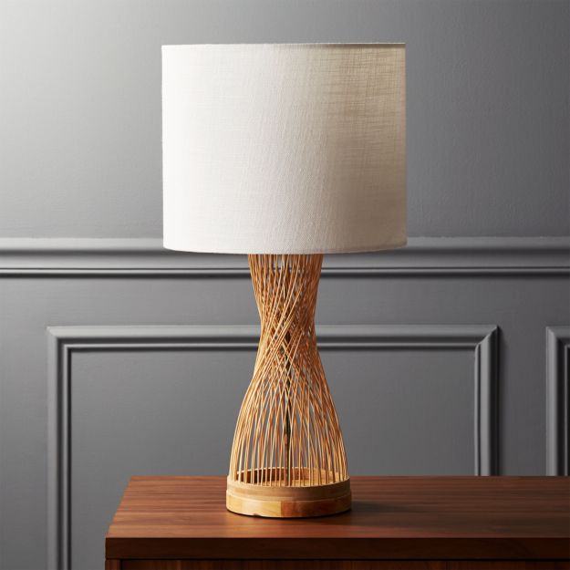 Rattan Table Lamp + Reviews | CB2