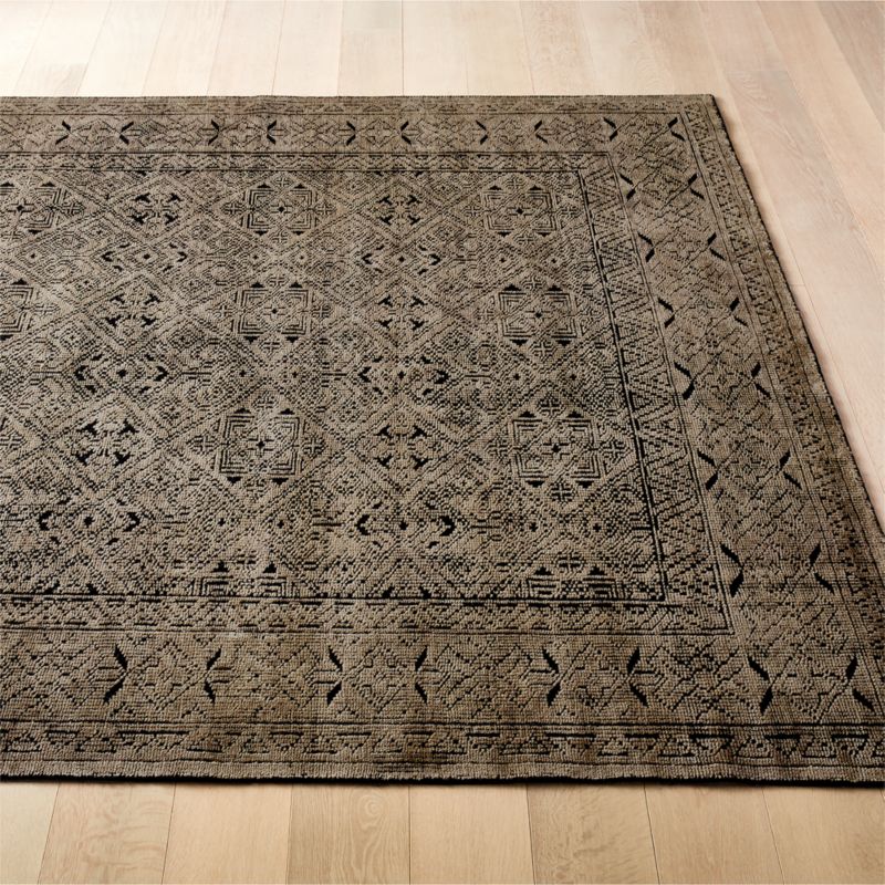 Raumont Handknotted Brown Detailed Area Rug CB2 Canada