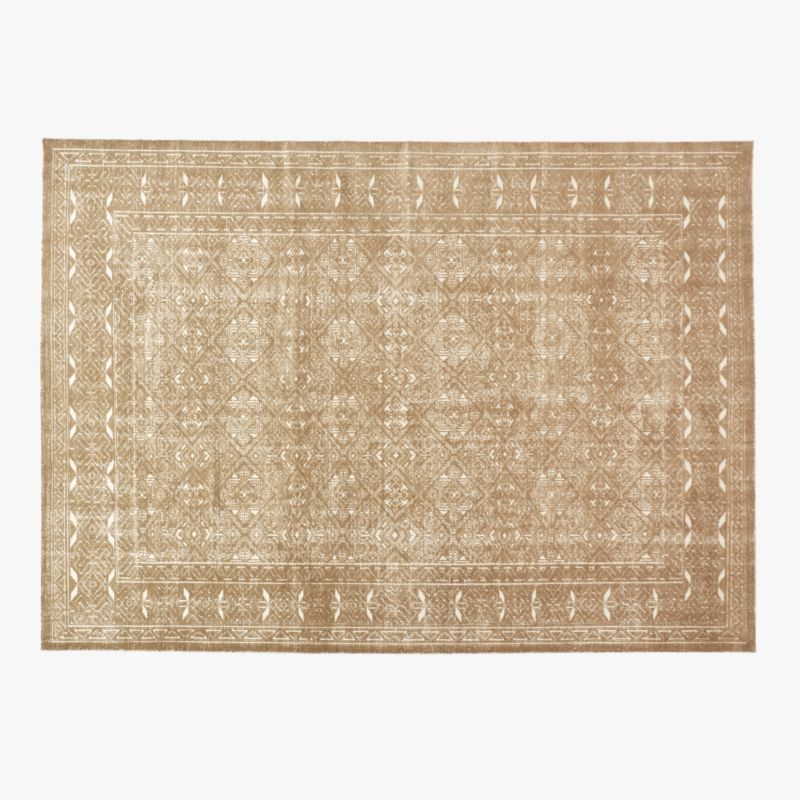 Raumont Light Brown Abstract Hand-Knotted Wool Area Rug 10'x14' - image 0 of 3