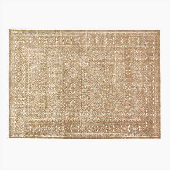 Raumont Light Brown Abstract Hand-Knotted Wool Area Rug 10'x14'