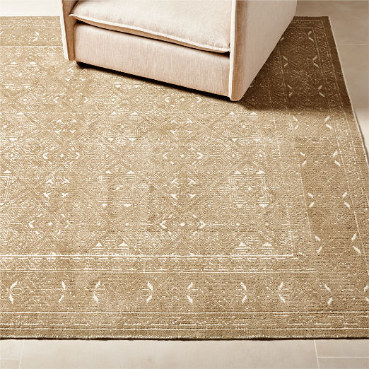 Raumont Light Brown Abstract Hand-Knotted Wool Area Rug 10'x14'