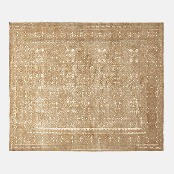 Raumont Hand-Knotted Light Brown Wool Area Rug 8'x10'