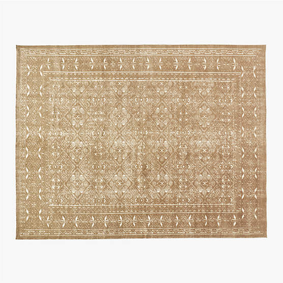 Raumont Hand-Knotted Light Brown Wool Area Rug 9'x12'