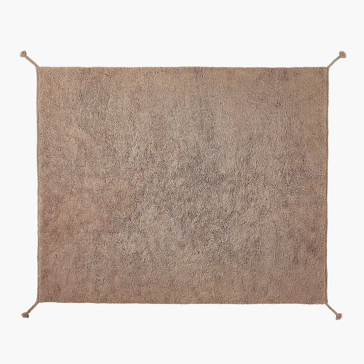 Ravel New Zealand Wool Shag Mauve Area Rug 5'x8' CB2