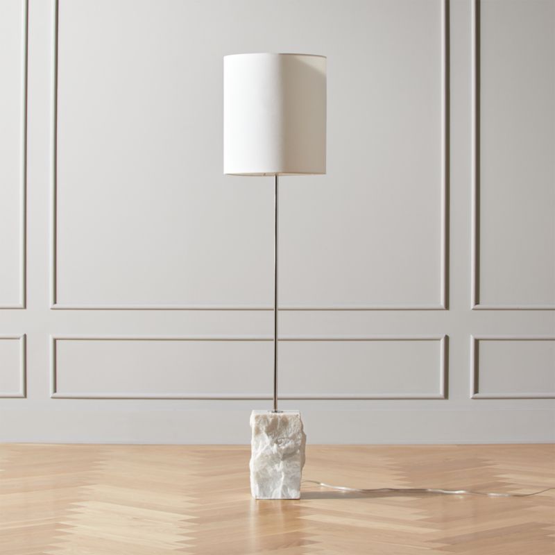 Raw Marble Floor Lamp Cb2