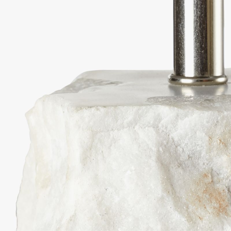 Raw marble clearance table lamp