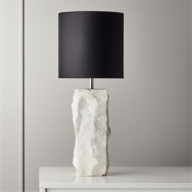 Raw Marble Table Lamp Reviews Cb2, Table Lamps Black And Silver