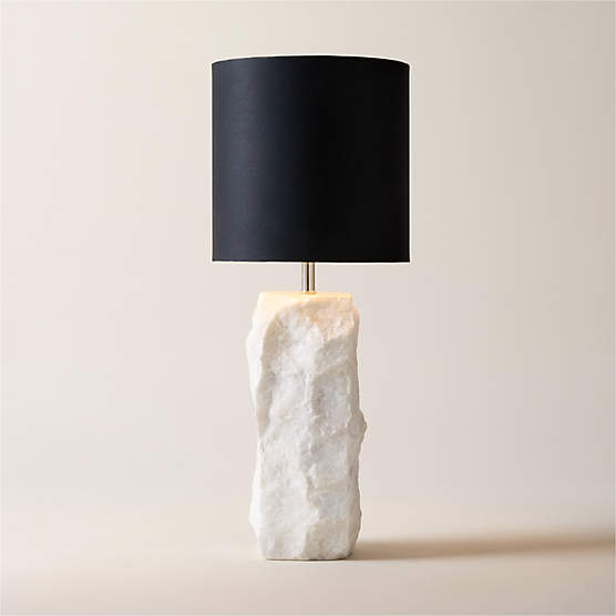 Raw Marble Table Lamp