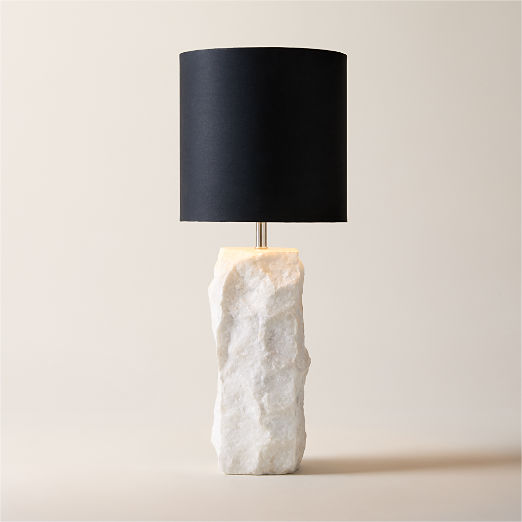 Raw Marble Table Lamp