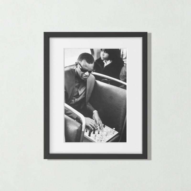 'Ray Charles Playing Chess' Photographic Print in Black Frame 17.75''x21.75'' - image 0 of 4