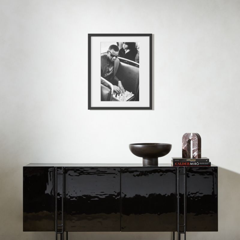 'Ray Charles Playing Chess' Photographic Print in Black Frame 25.75''x21.75'' - image 2 of 4