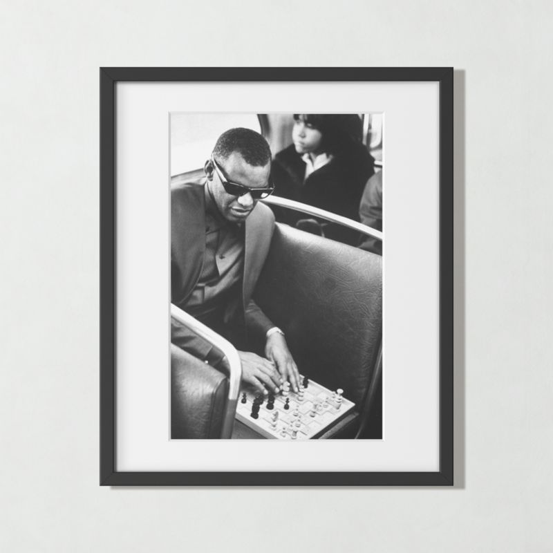 'Ray Charles Playing Chess' Photographic Print in Black Frame 25.75''x21.75'' - image 0 of 4