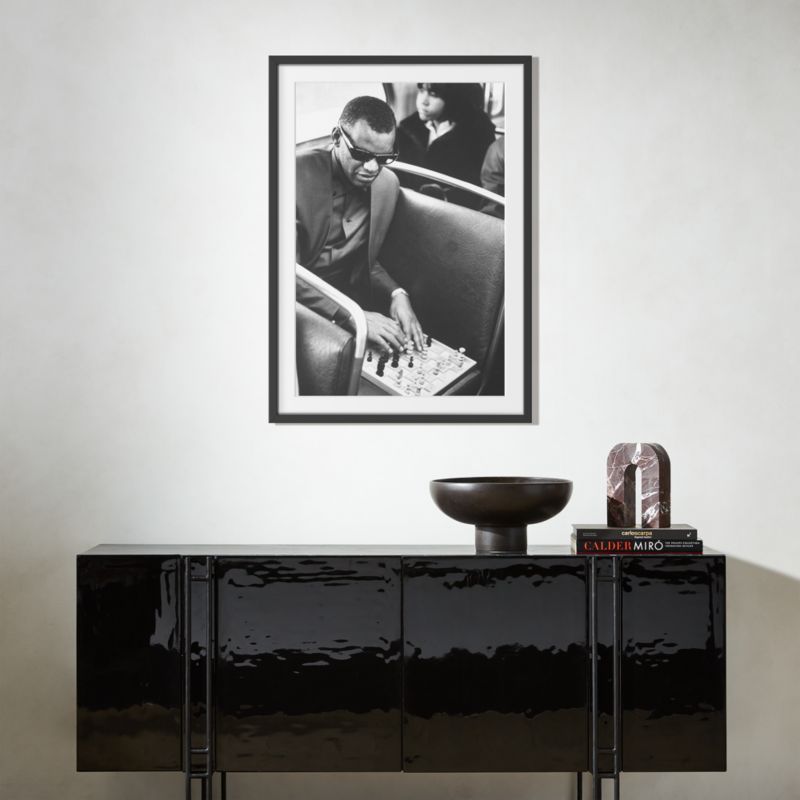 'Ray Charles Playing Chess' Photographic Print in Black Frame 17.75''x21.75'' - image 3 of 4