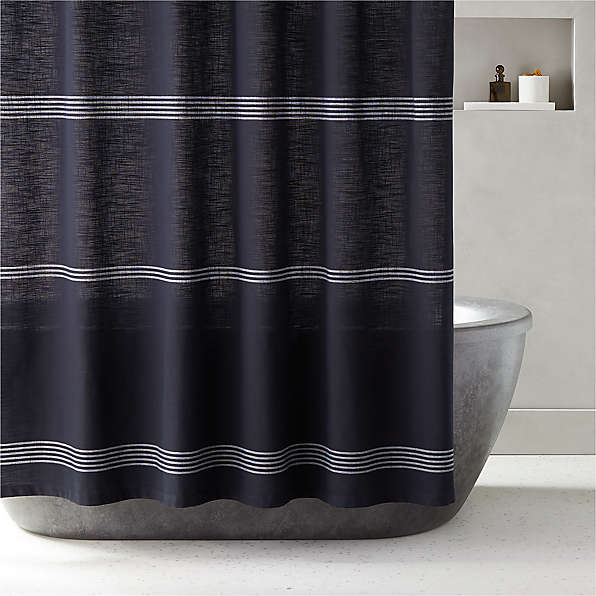 Modern Unique Shower Curtains Cb2, Black Gray Shower Curtain