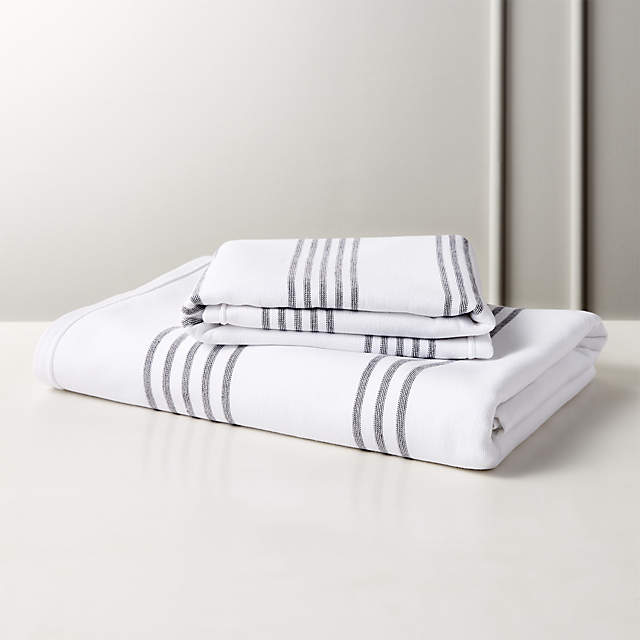 striped bath towels