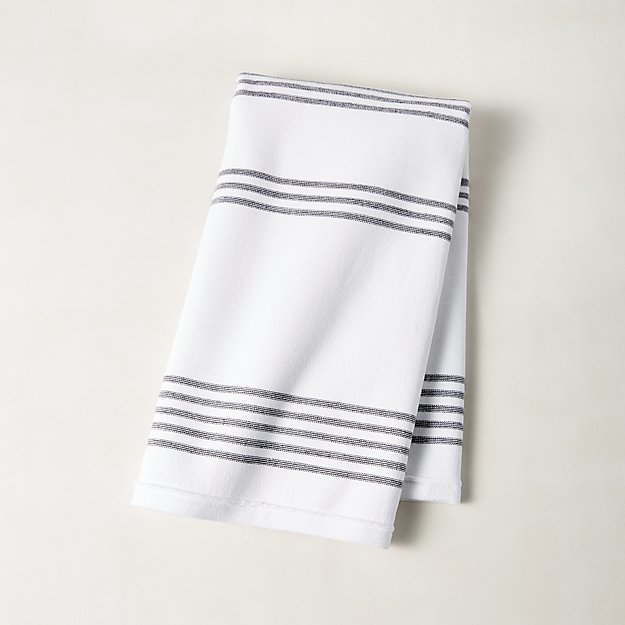 Raya Black and White Striped Hand Towel Reviews CB2 Raya Black and White Striped Hand Towel Reviews CB2