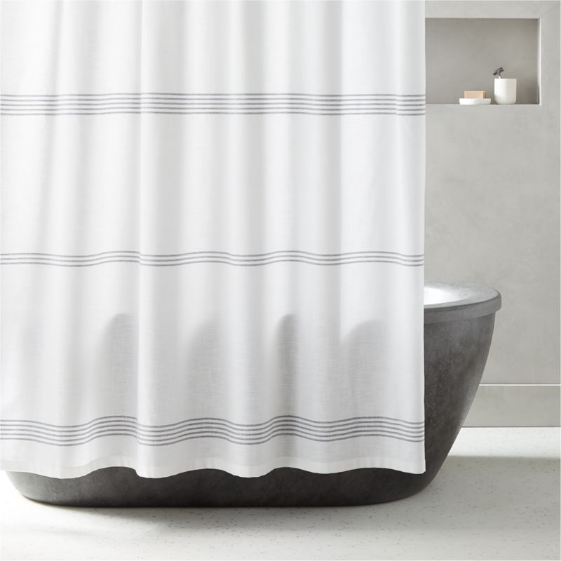 View Raya White Shower Curtain 72" details