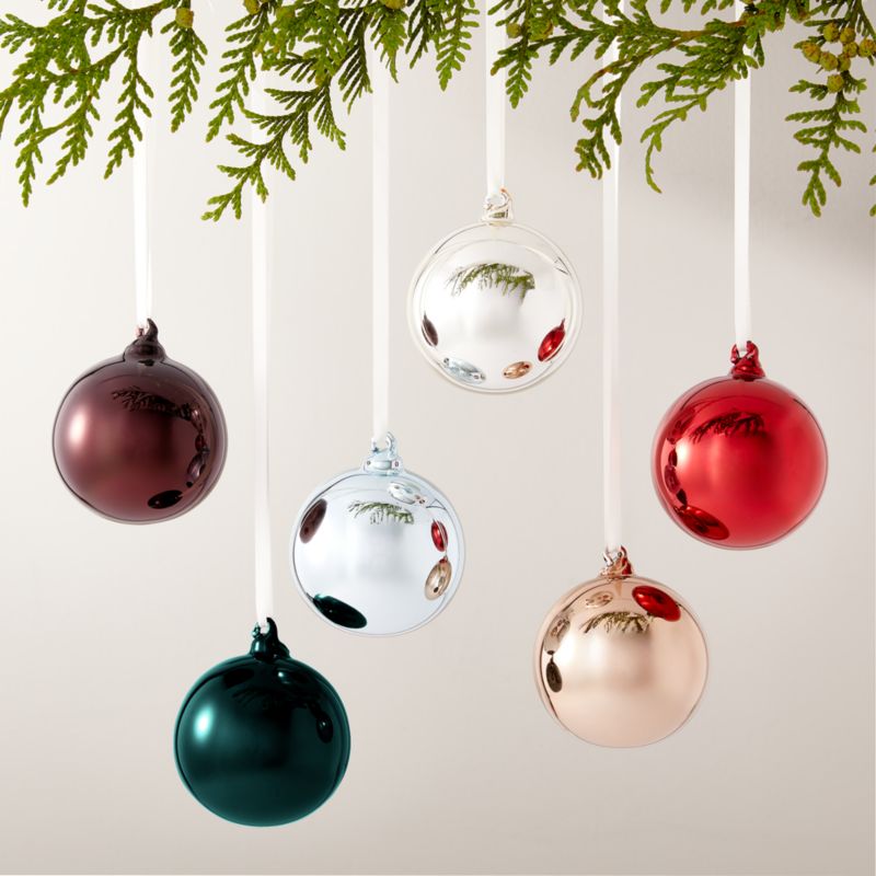 Radiant Round Metallic Multicolor Christmas Tree Ornaments Set of 6 - image 0 of 10