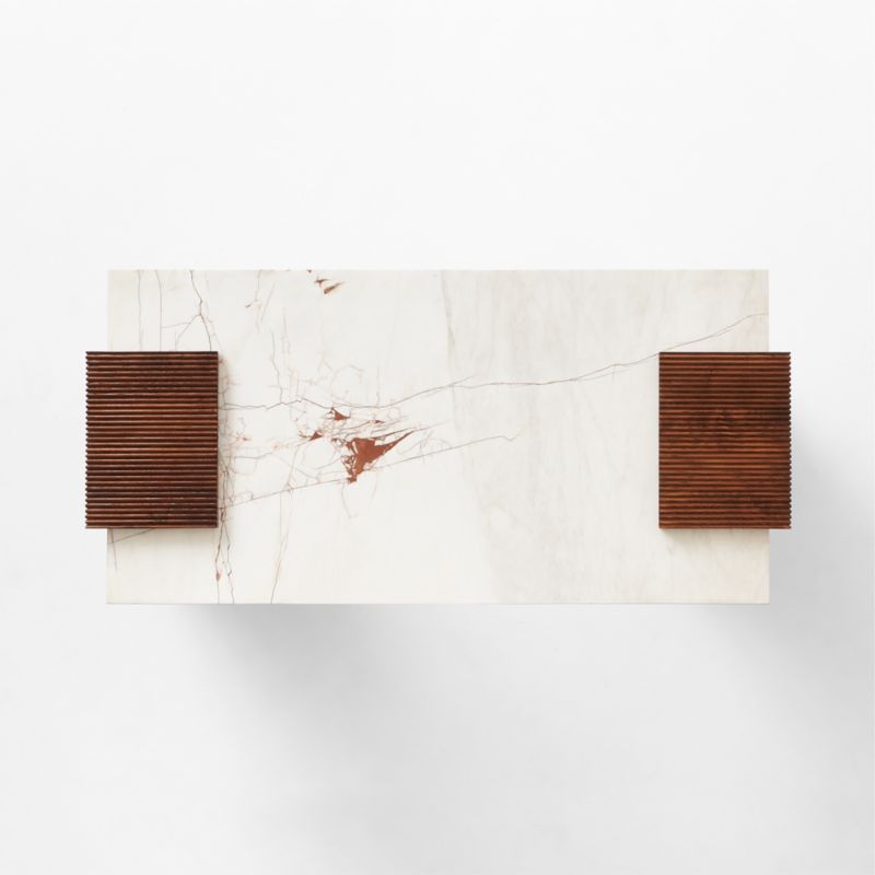 Reach White Marble-Top Desk - image 8 of 10