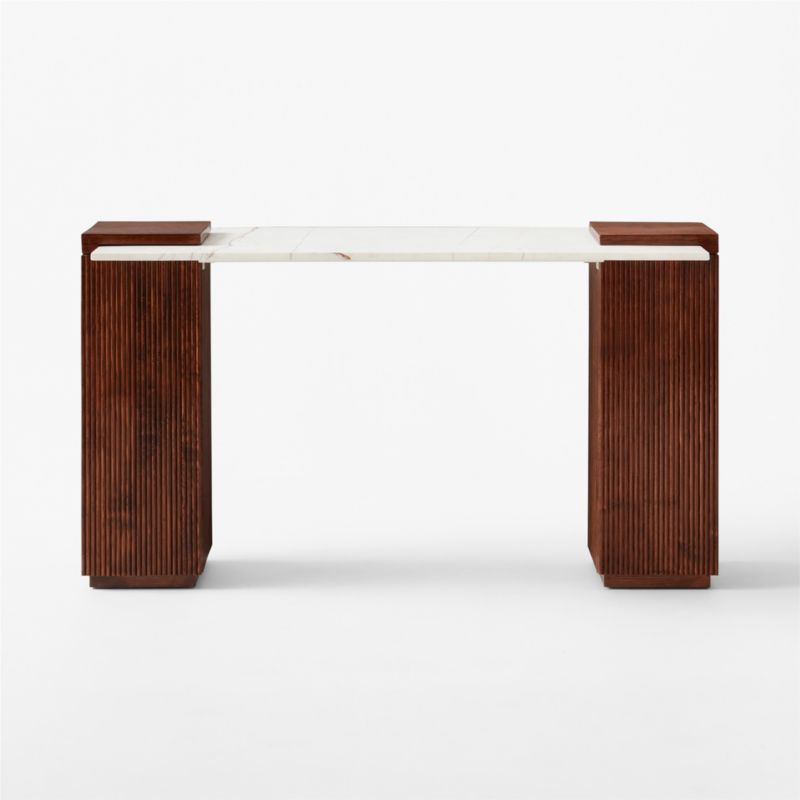 Reach White Marble-Top Desk - image 2 of 10