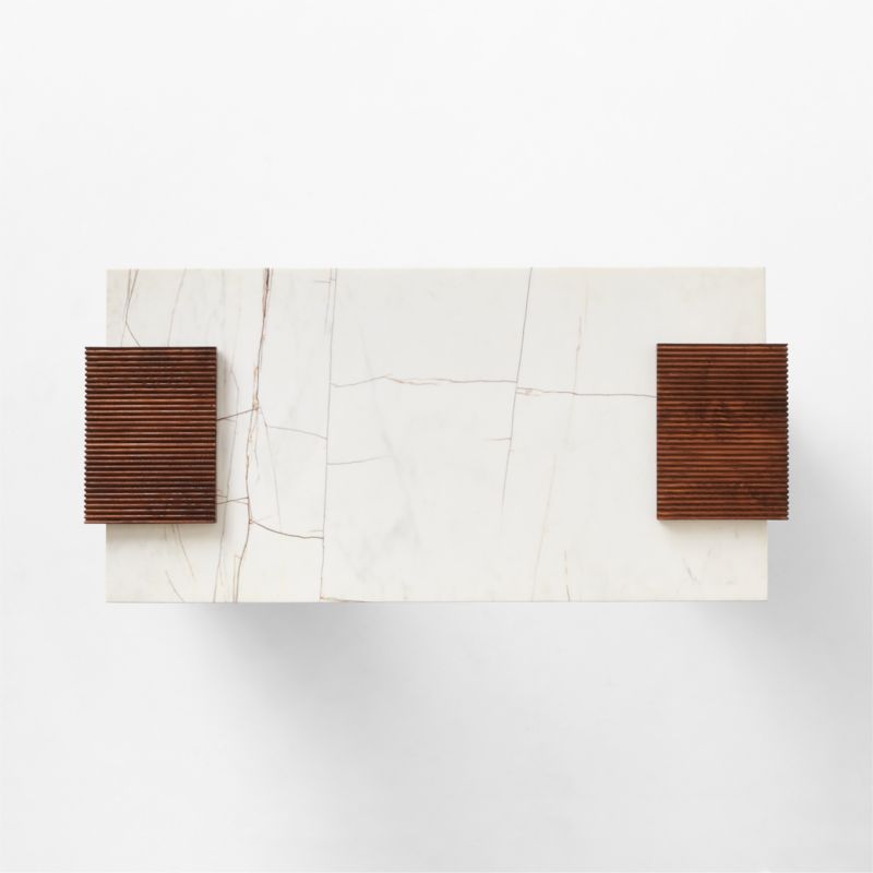 Reach White Marble-Top Desk - image 9 of 10