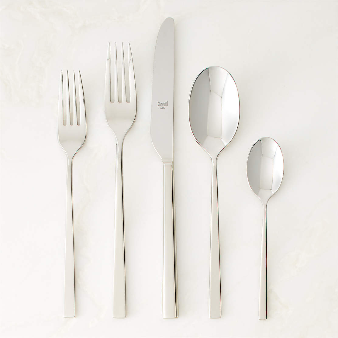 Val Modern 5Piece Silver Flatware Set CB2 Canada