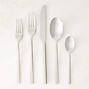 Rebbio 5-Piece Polished Silver Flatware Set | CB2