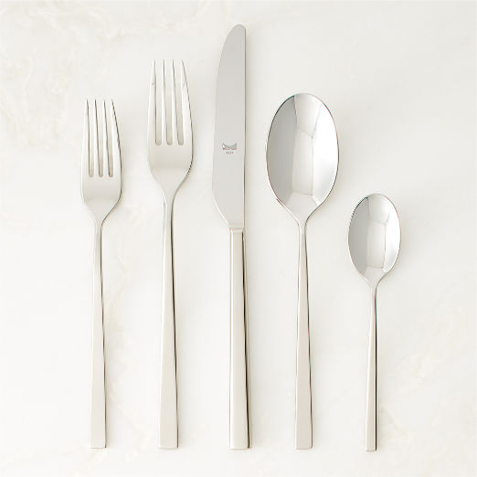 Rebbio Polished Silver Flatware Set