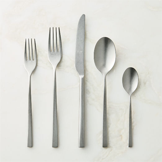Rebbio Tumbled Silver Flatware Set