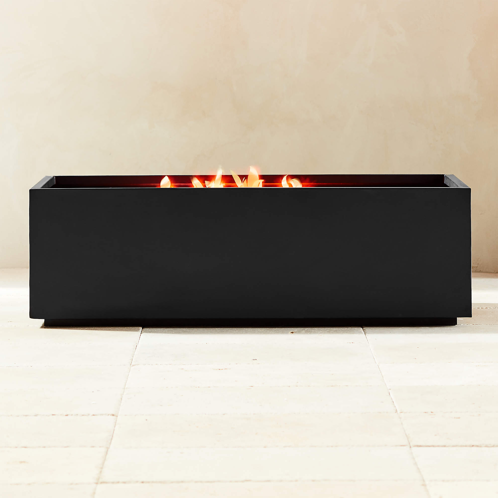 Rectangular Metal Fire Pit + Reviews | CB2