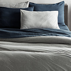 Recycled Jersey Grey Bedding Cb2