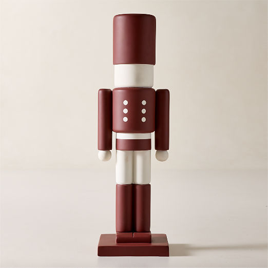 Red Cement Toy Soldier Indoor/Outdoor Figure 40"