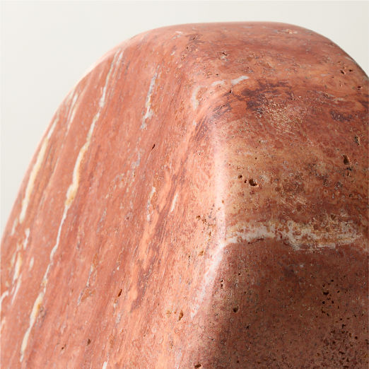Red Travertine Arched Bookend