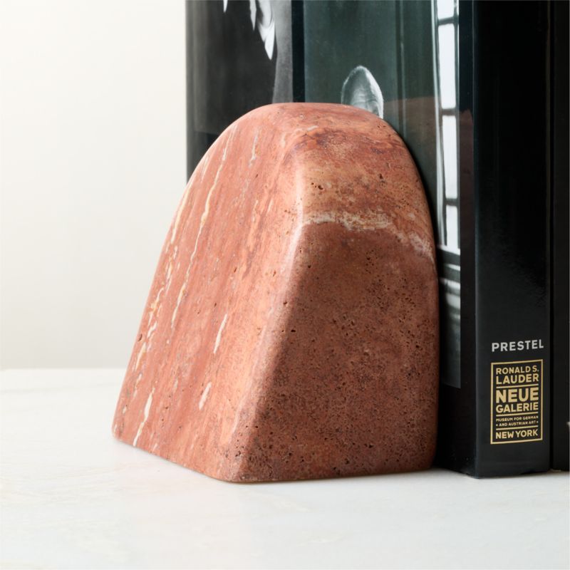 View Red Travertine Arched Bookend details