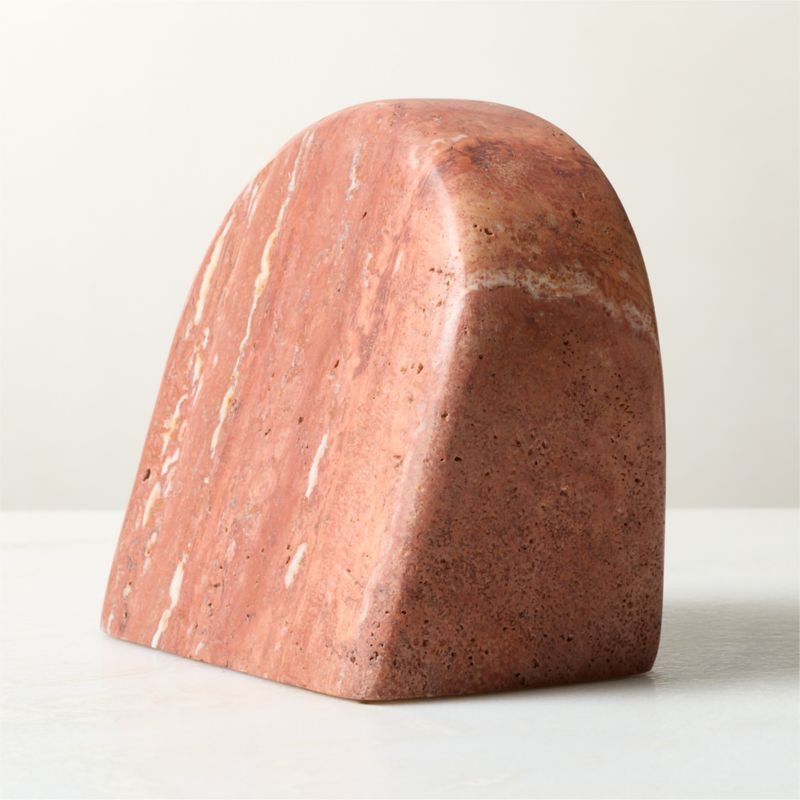 Red Travertine Arched Bookend - image 2 of 4
