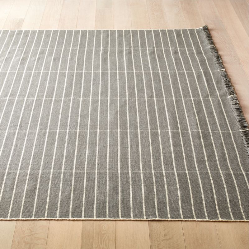 Reed Grey/White Stripe Area Rug 5'x8' - image 1 of 3