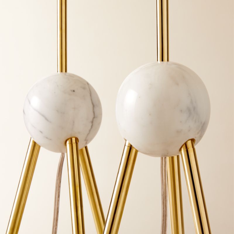 Reeza Tripod Brass and Marble Floor Lamp - image 4 of 6