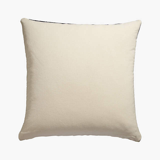 Match White Cowhide Modern Throw Pillow with Down-Alternative Insert 20