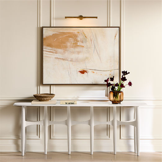 Bixby White Cast Aluminum Console Table (52" - 80")