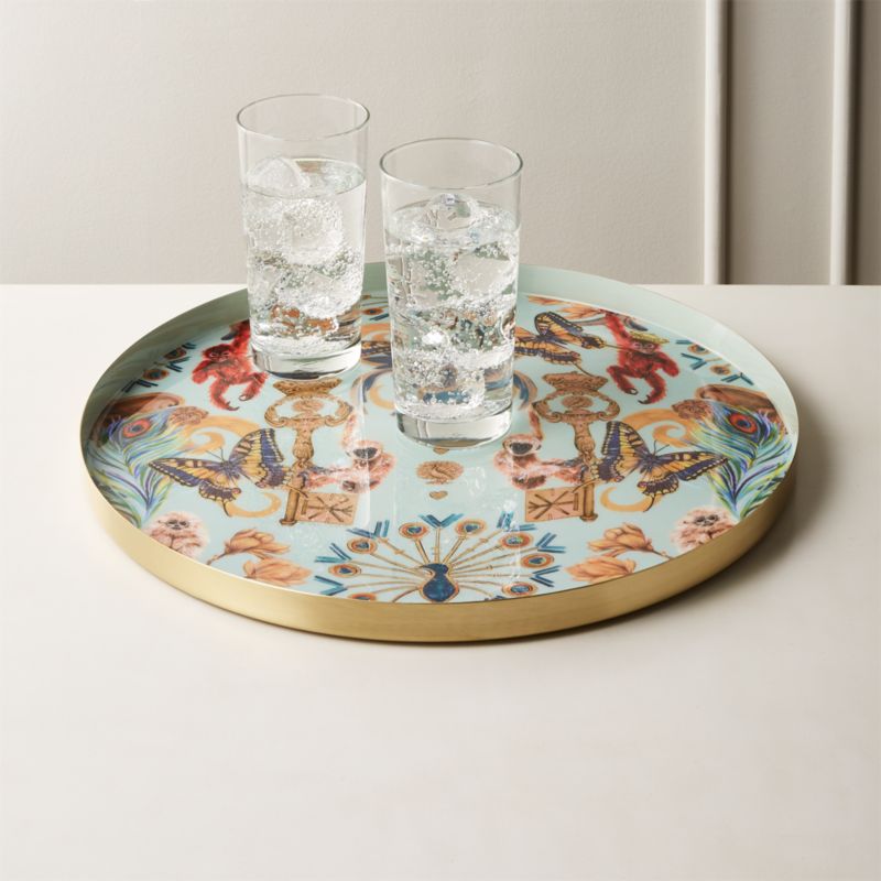 Regal Monkeys Round Serving Tray by Matthew Williamson - image 2 of 7