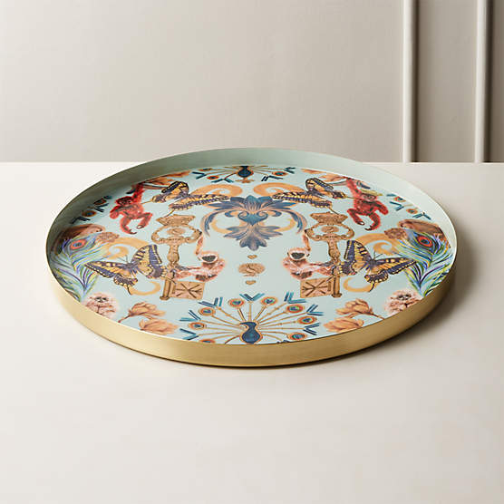 Regal Monkeys Round Serving Tray