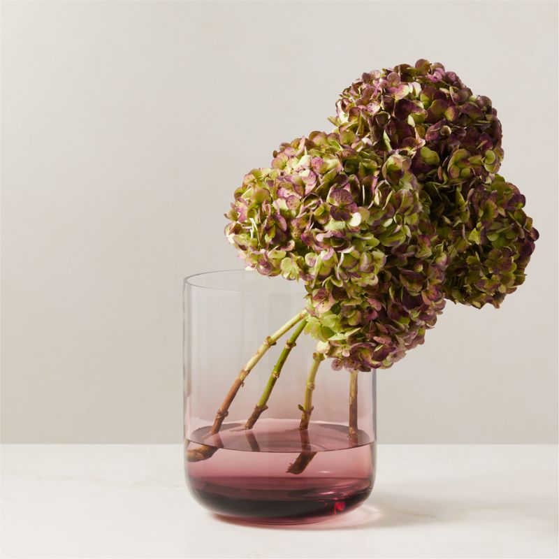 Viewing product image Regine Aubergine Purple Tall Glass Vase by goop - image 1 of 6