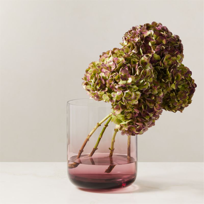 View Regine Aubergine Purple Tall Glass Vase by goop details