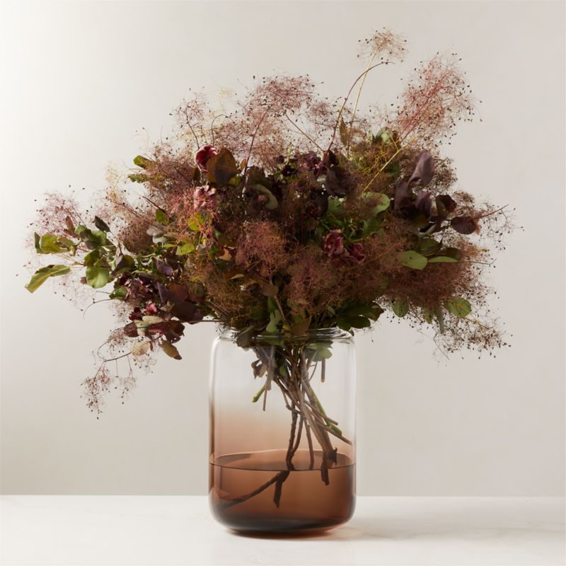 View Regine Brown Glass Vase by goop details