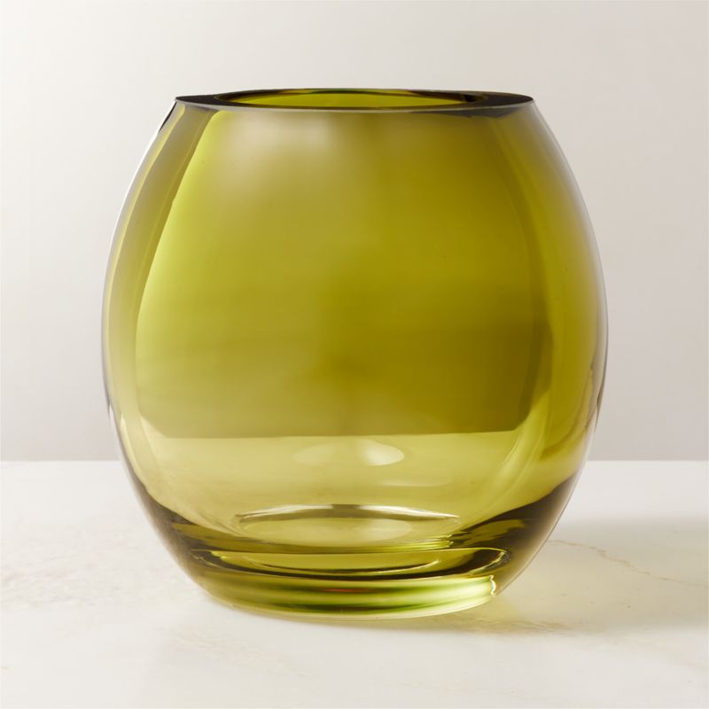 Regine Olive Glass Vase by goop - image 2 of 13