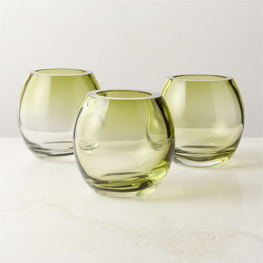 Regine Olive Glass Vase by goop