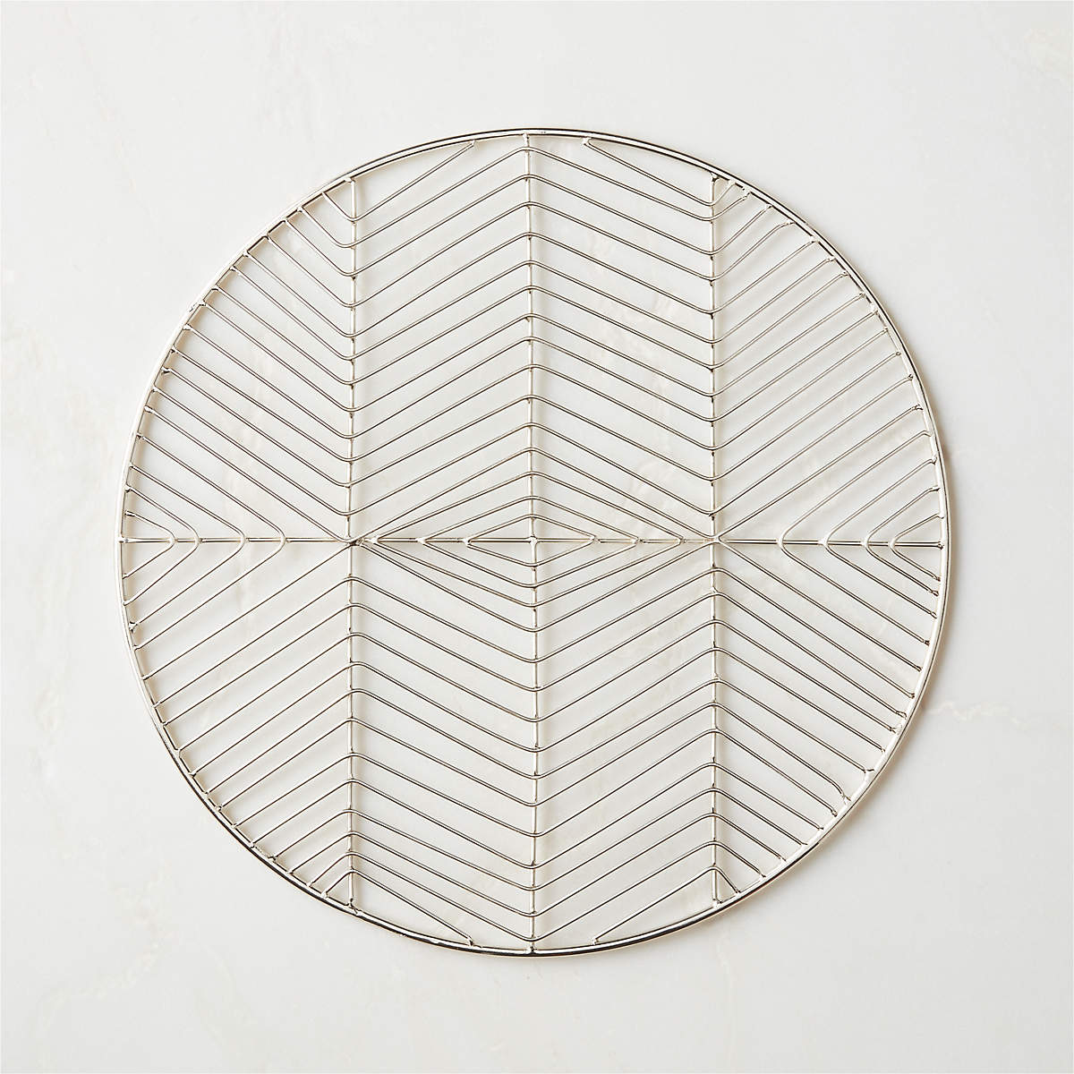 Register Modern Round Metal Placemat + Reviews CB2