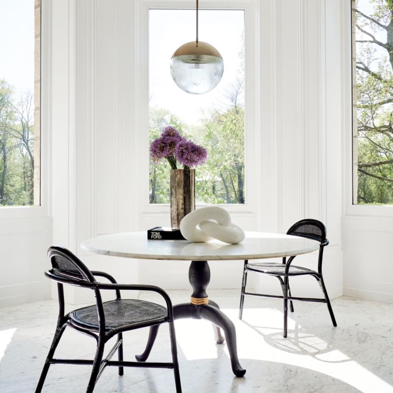 Reign 60" Round Marble Dining Table - image 3 of 8