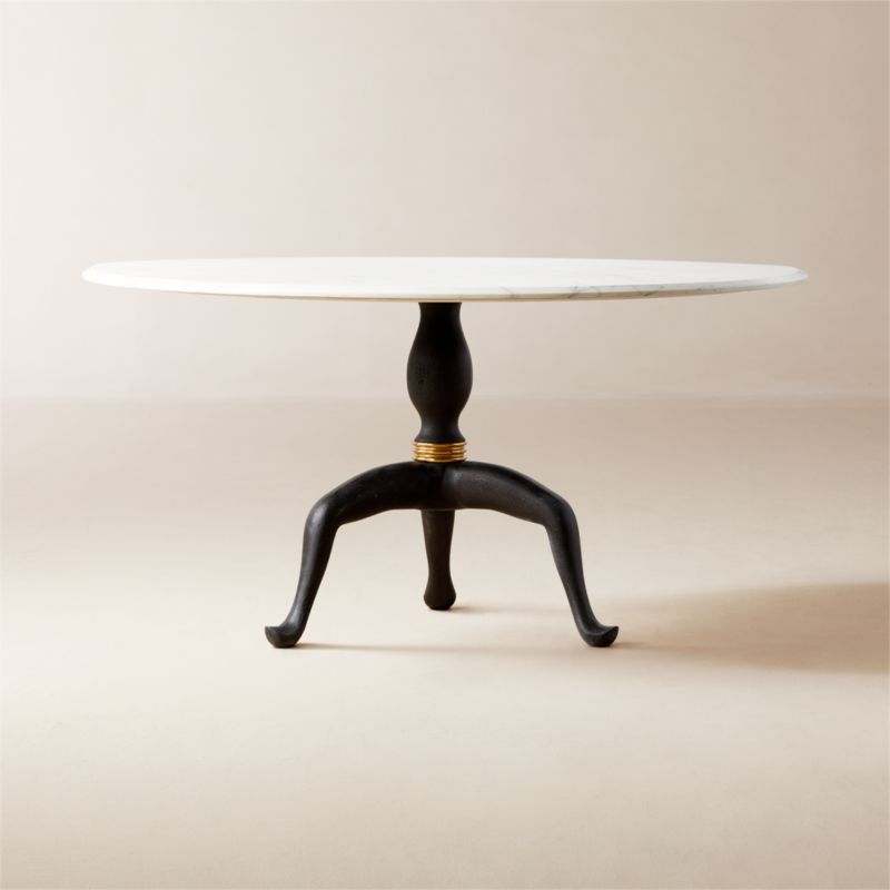 Reign 60" Round Marble Dining Table - image 0 of 8